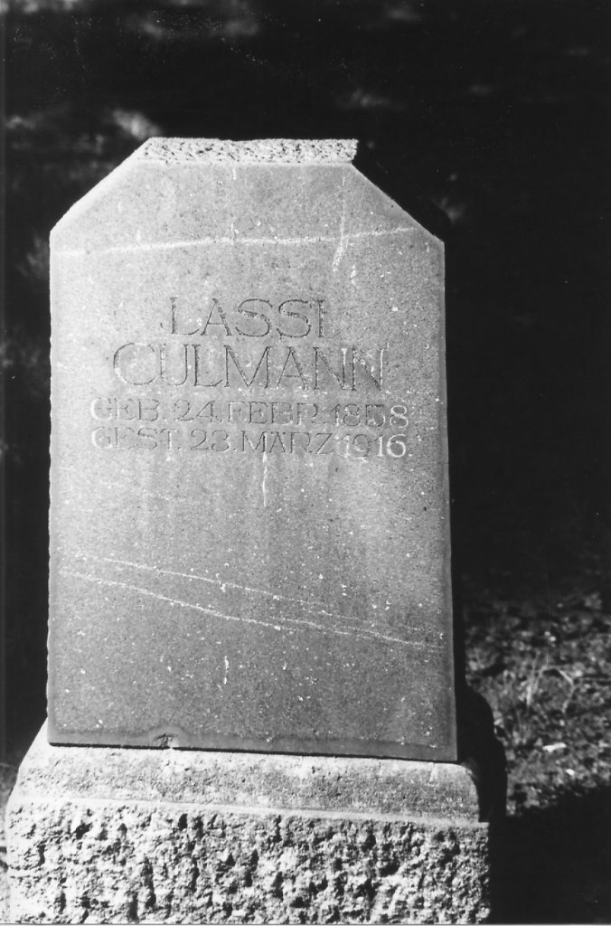 Lazarus Culmann's Headstone