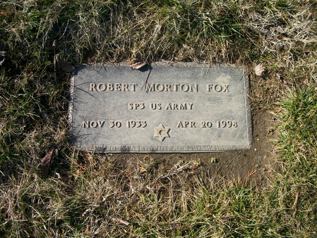 Robert Fox's Headstone