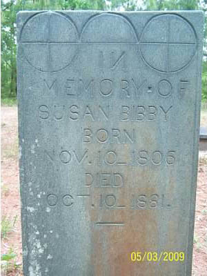 Susan Bibby's Headstone