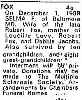Selma Fox Death Notice, Baltimore Sun, 04 Dec 1989